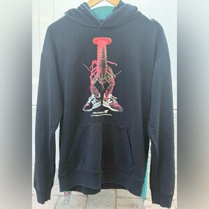 New Balance Lobster Graphic Hoodie – Men’s M, Rare Print, Streetwear Style